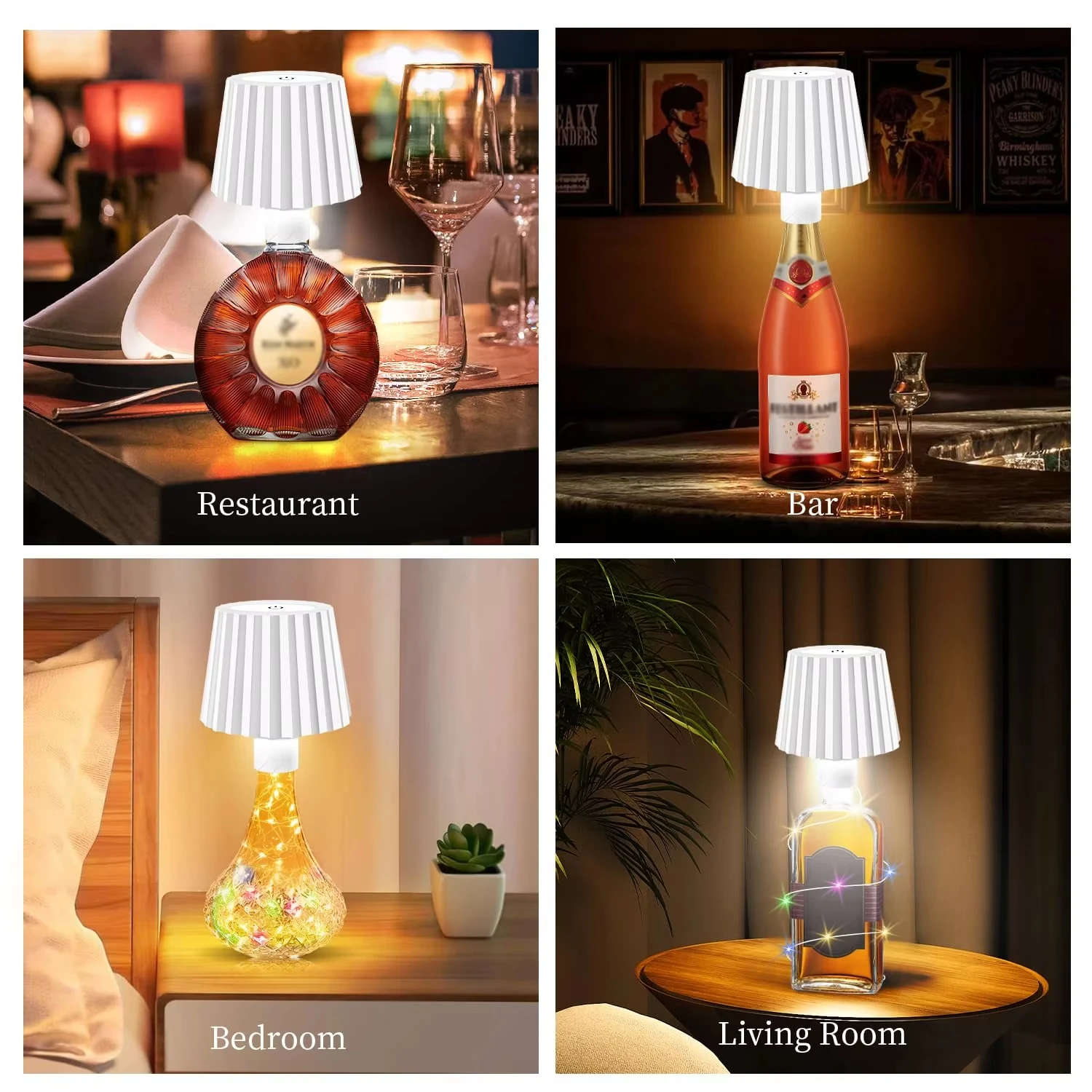 Bezprzewodowa lampka nocna w kształcie butelki wina, lampka stołowa, odpinana, przenośna, ładowana, dotykowy włącznik, dekoracja do baru, kawiarni, tworząca atmosferę.