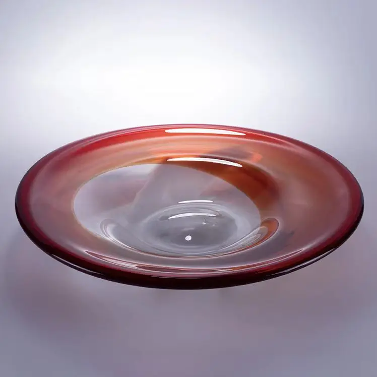 

Modern minimalist art glazed fruit plate home glass decoration creative high-end exquisite home dining table ornament