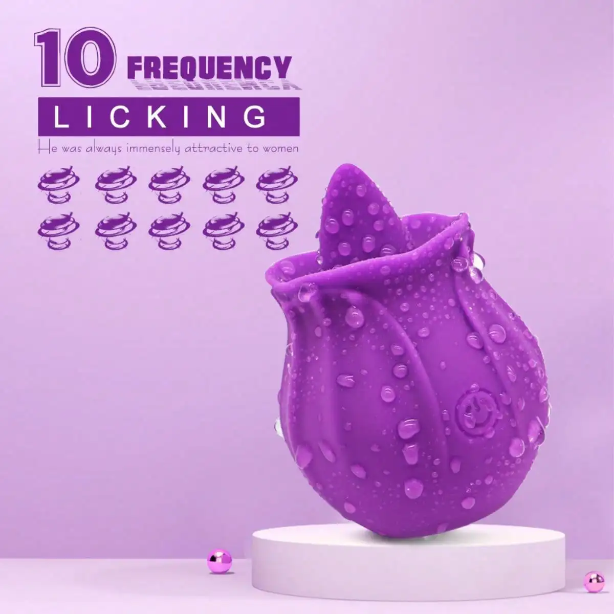 ارتفع لعق هزاز اللسان هزاز البظر الحلمة تحفيز لعبة الجنس G-بقعة هزاز مع 10 طرق للنساء الجنس لعب الكبار 18 + #2