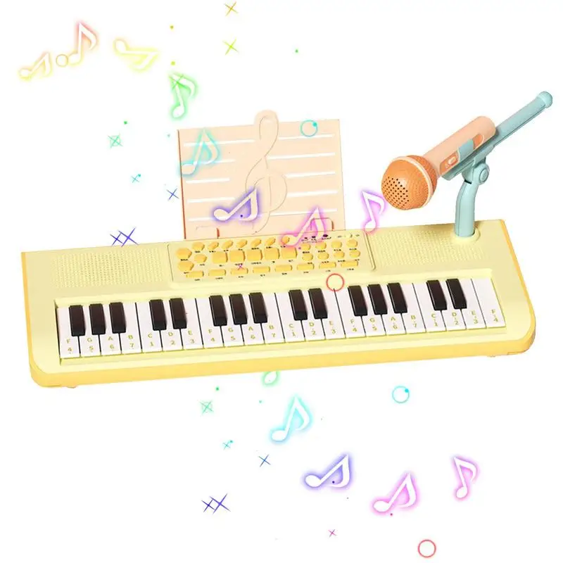 

Music Piano Toy Electronic Keyboards Toy With 37 Keys And Microphone Musical Learning Educational Toy For Beginners Kids Boys