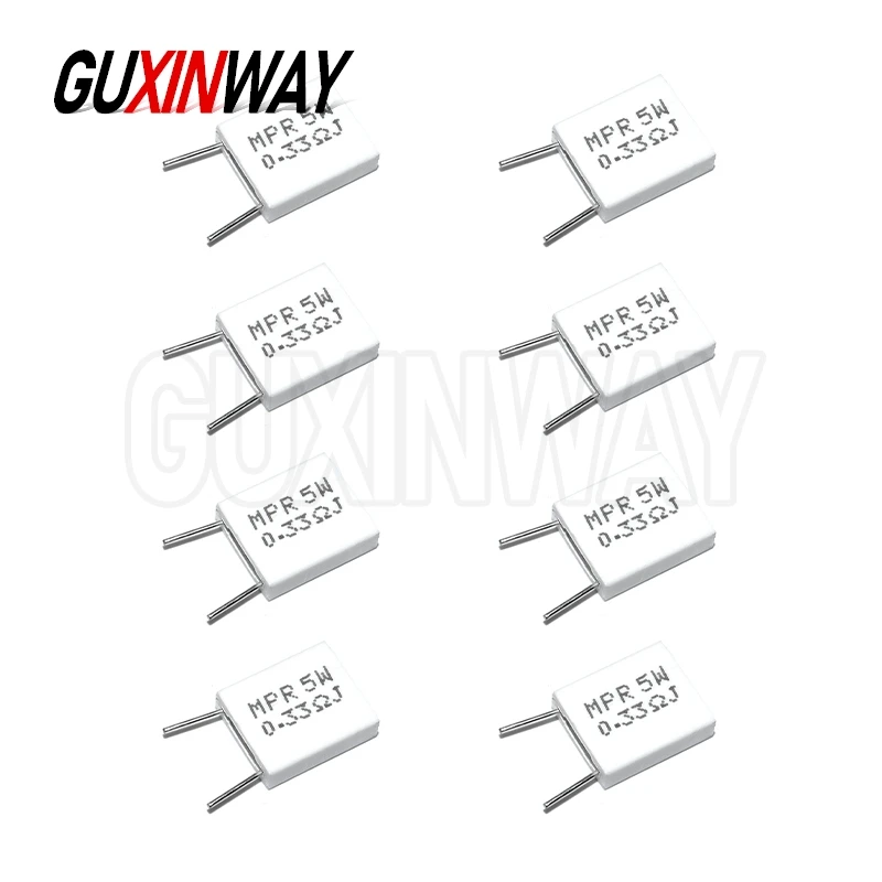 10PCS BPR56 5W 0.001 0.1 0.15 0.22 0.25 0.33 0.5 Ohm Non-Inductive Ceramic Cement Resistor 0.1R 0.15R 0.22R 0.25R 0.33R 0.5R