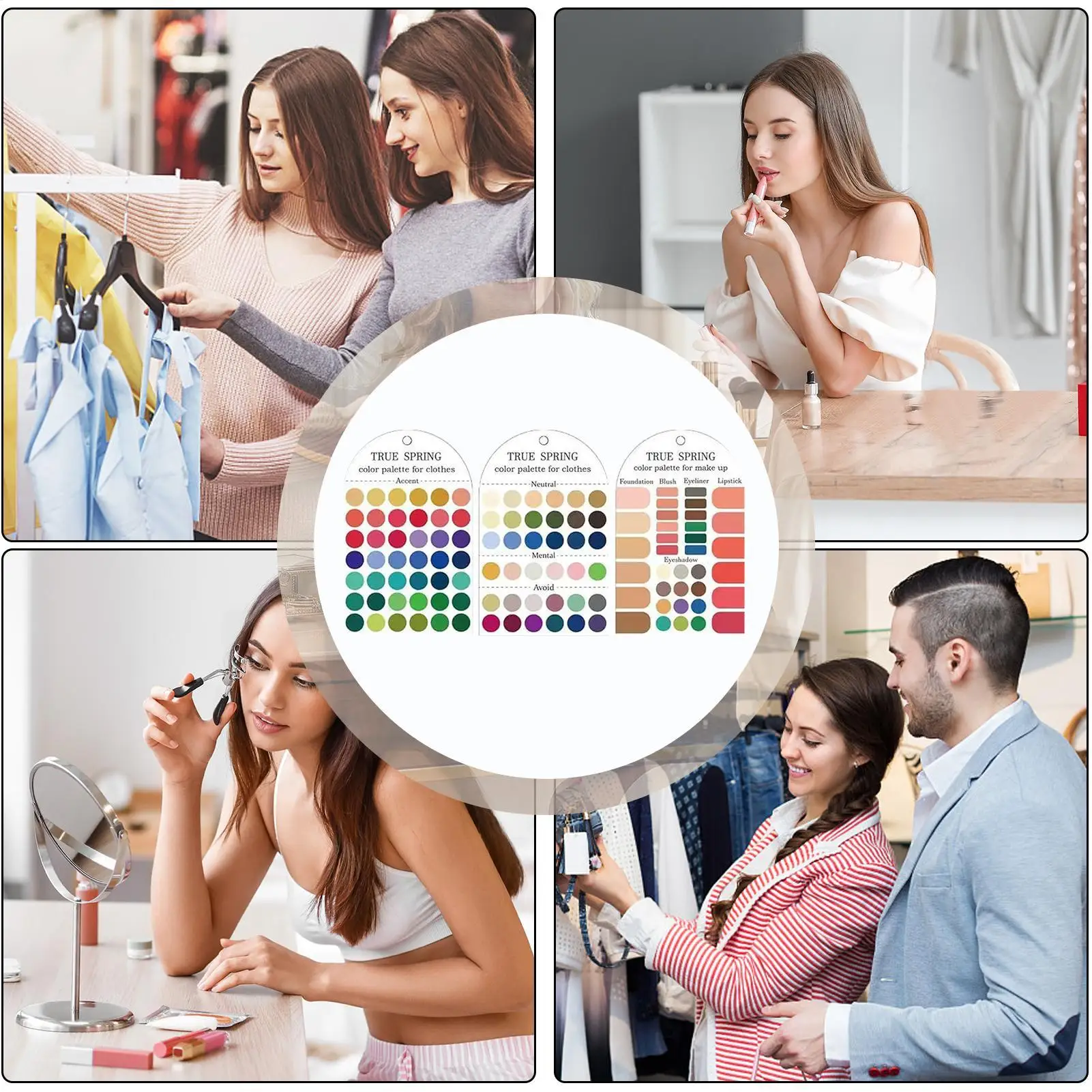 Personal Color Palette Cards Clothes Coloring Analysis Matching Template Portable Color Template Guide for Professional Studio view 5