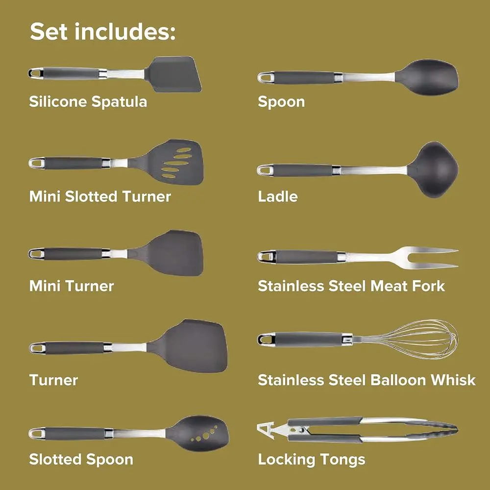 مجموعة نايلون جرافيت مكونة من 10 أدوات للاستخدام متعدد الاستخدامات #3