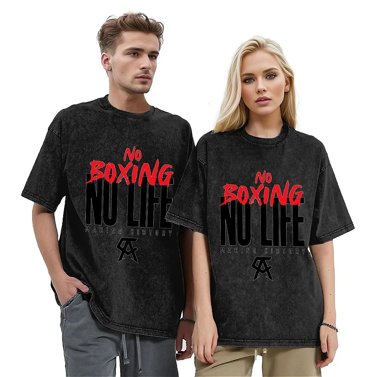 Oversized Washed T-Shirt Canelo No Boxing No Life Cotton T Shirts  Popular Tshirt for Couple Summer Aesthetic Custom Top Tees