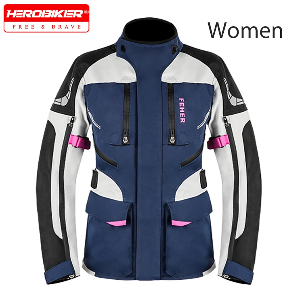 Cold-proof Motorcycle Jackets Waterproof Moto Riding Jacket Anti Drop Motocross Jacket Women Motorcycle Rally Suit