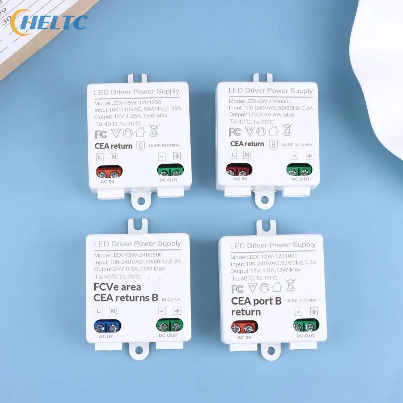 DC12V 24V Power Supply Constant Voltage Switching 6W 12W 15W Lighting LED Transformer 50/60HZ Output 0.5/1.0/1.25A Power Adapter