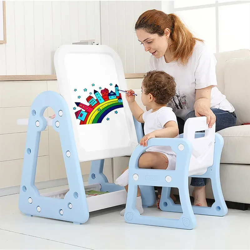 Kinder zeichnen Zeichenbrett Stuhl setzt magnetische doppelseitige Schreib brett Baby Malerei Graffiti Tafel Früher ziehung Spielzeug