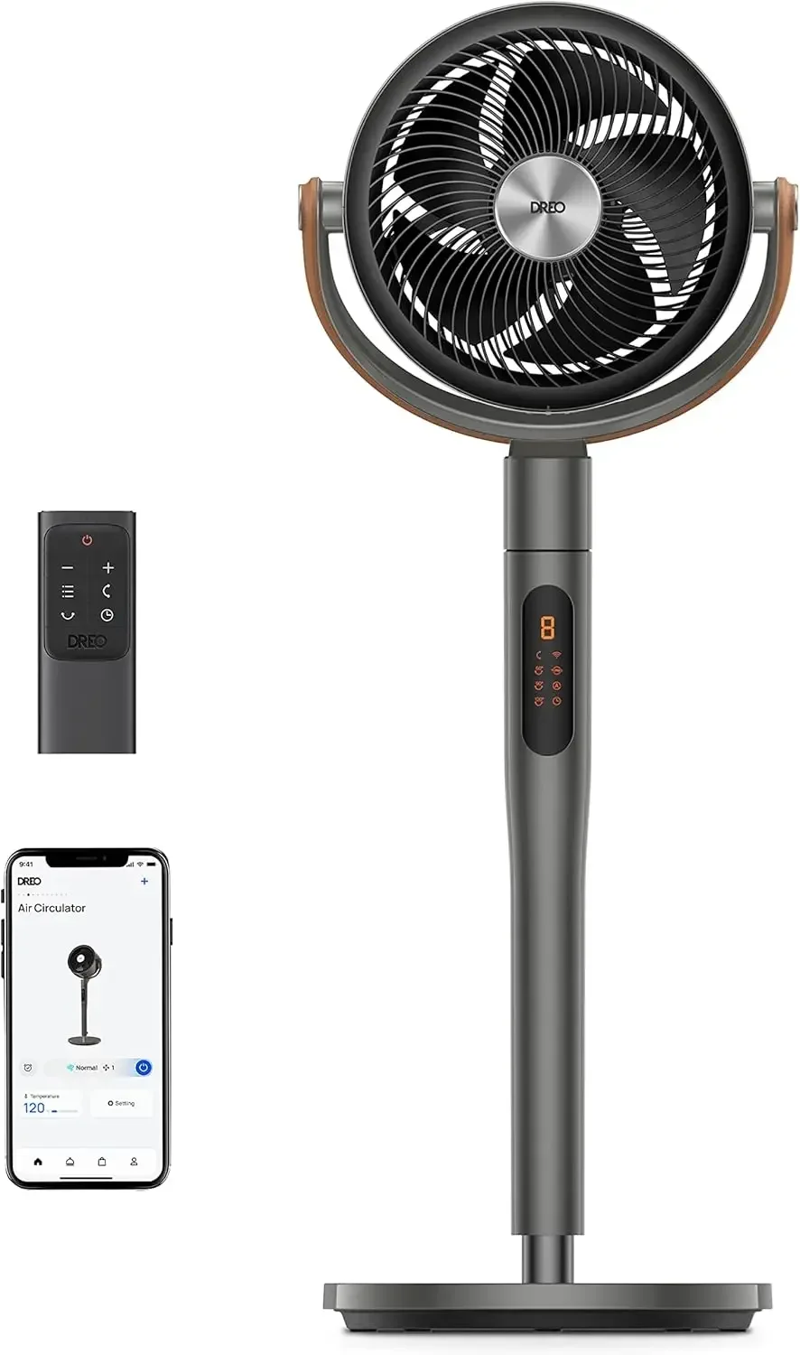 

Omnidirectional Oscillating Standing Fan With Remote Quiet Floor Fan For Bedroom Wi Fi Voice Alexa Compatible 6 Modes 8 Speeds A