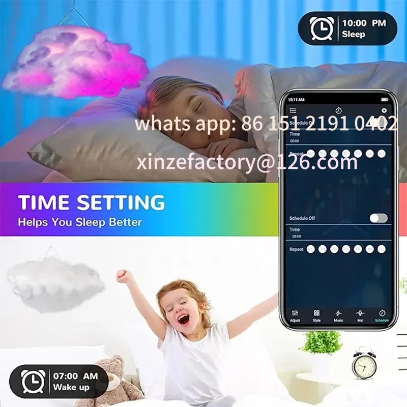 Customizable Thunder Cloud LED Ambient Light Remote and APP Control DIY Color Changing Light lamp for Game Room Part