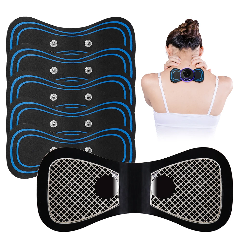 Portable EMS Microcurrent Pain Relief Muscle Stimulator Electric Pulse Neck Back Massager Mini Massage Patch With Electrode Pads image 5