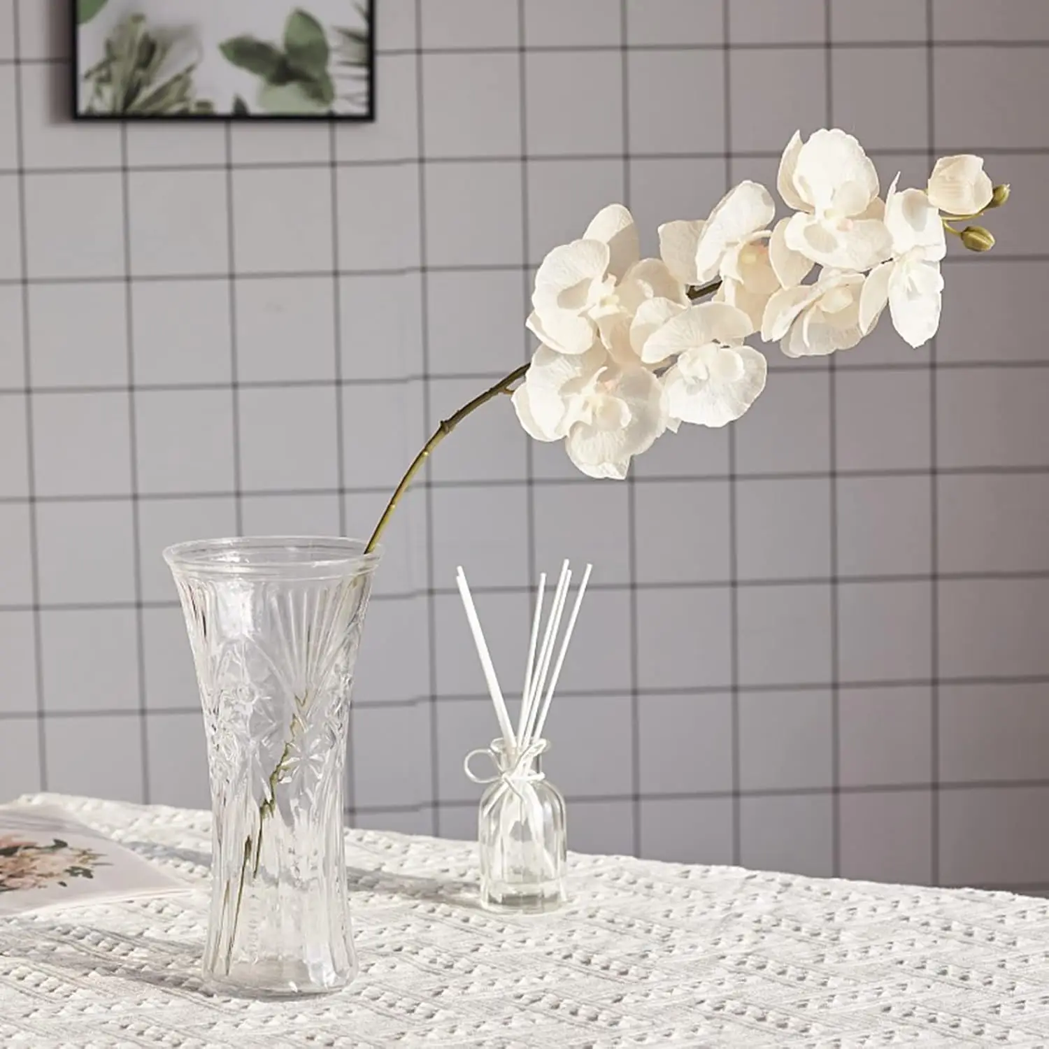 1/3pcKünstliche Blumen Seide Schmetterling Orchidee Hause Zimmer Tisch Dekor Hochzeit Outdoor Hof Garten Brautstrauß DIY Girlande geschenke – Detail 6