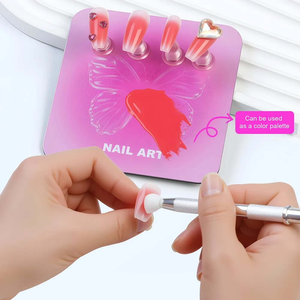 Magnetische Nagel Spitze Display Halter Acryl Display Stand Nagel Spitze Praxis Kunst Ausbildung Stehen Für Malerei Nägel Praxis Maniküre