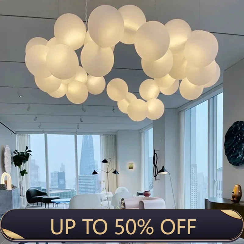 Acrylic Ball Pendant Lamps Nordic For Living Dining Room Table Kitchen Chandelier Dimmable Home Decor Lighting Luminaires