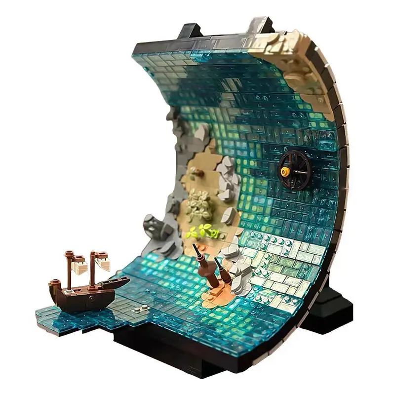 

Building block three-dimensional street scene assembly assembly model ornament