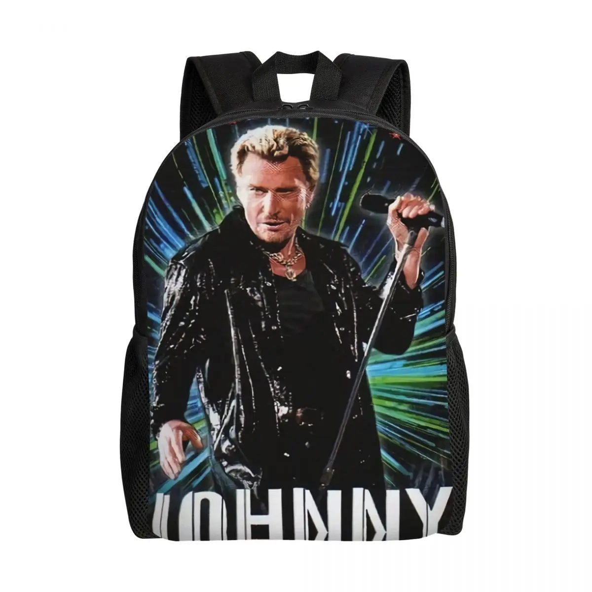 

Johnny Hallyday Rock Laptop Backpack Men Women Fashion Bookbag for School College Students Singer French France Bag