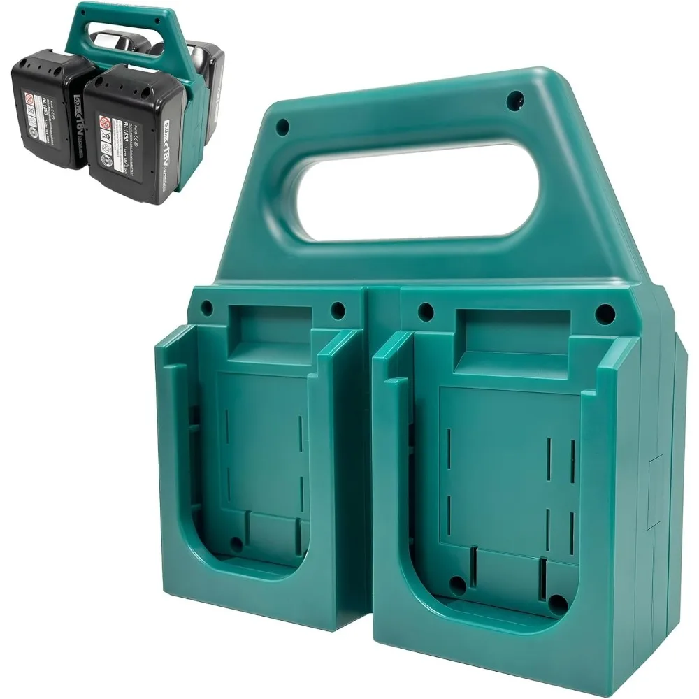 Compatible With Makita 18V 14.4V Battery Holder Heavy Duty Injection Molded 4/6 Slot Quick Access Anti Slip Portable Organizer