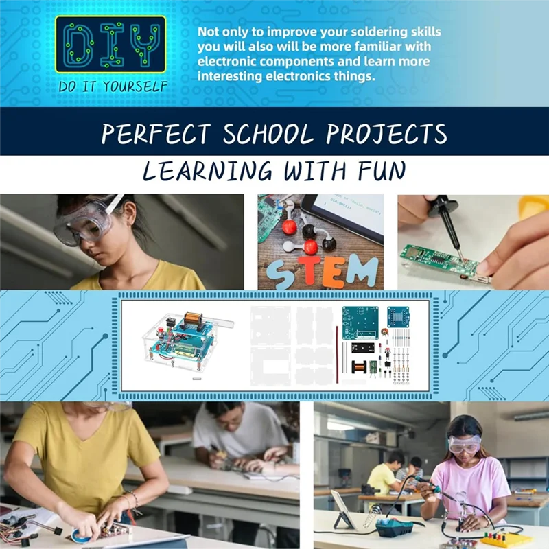전기 자기 송신기 키트 학습 교육을위한 DIY 전기 자기 송신기 키트 가족을위한 이상적인 선물