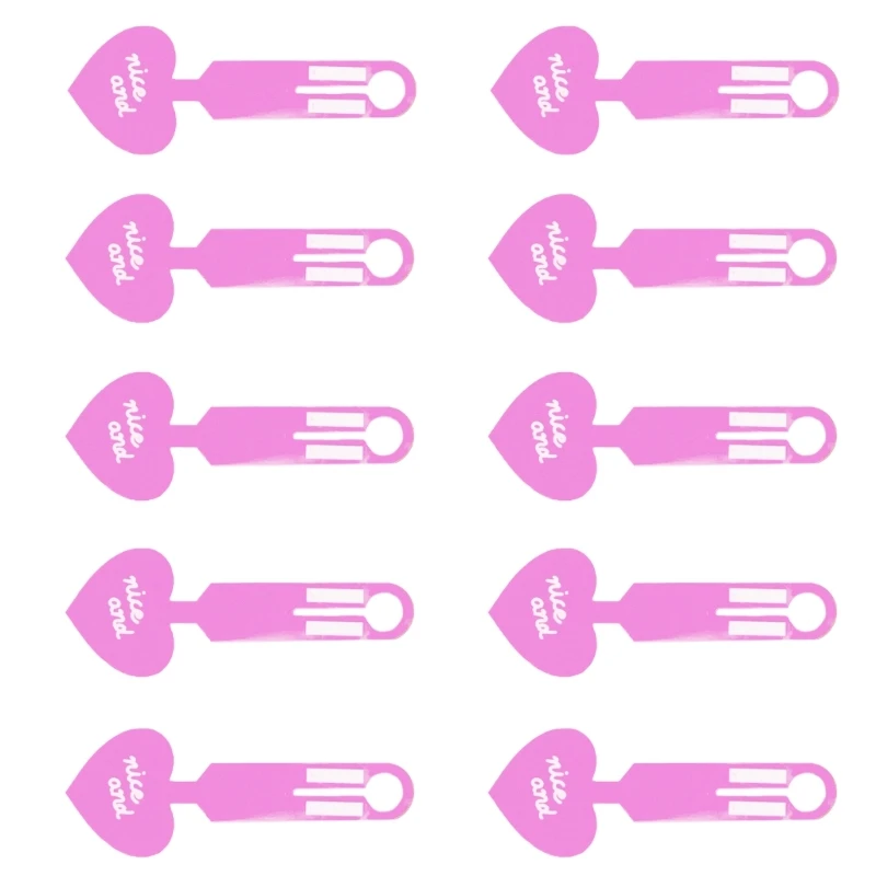 10PCS Luggage Labels Easy To Find Fluorescent Heart Bag Label,Unique Baggage Identifiers  PVC For Travel And Daily Use