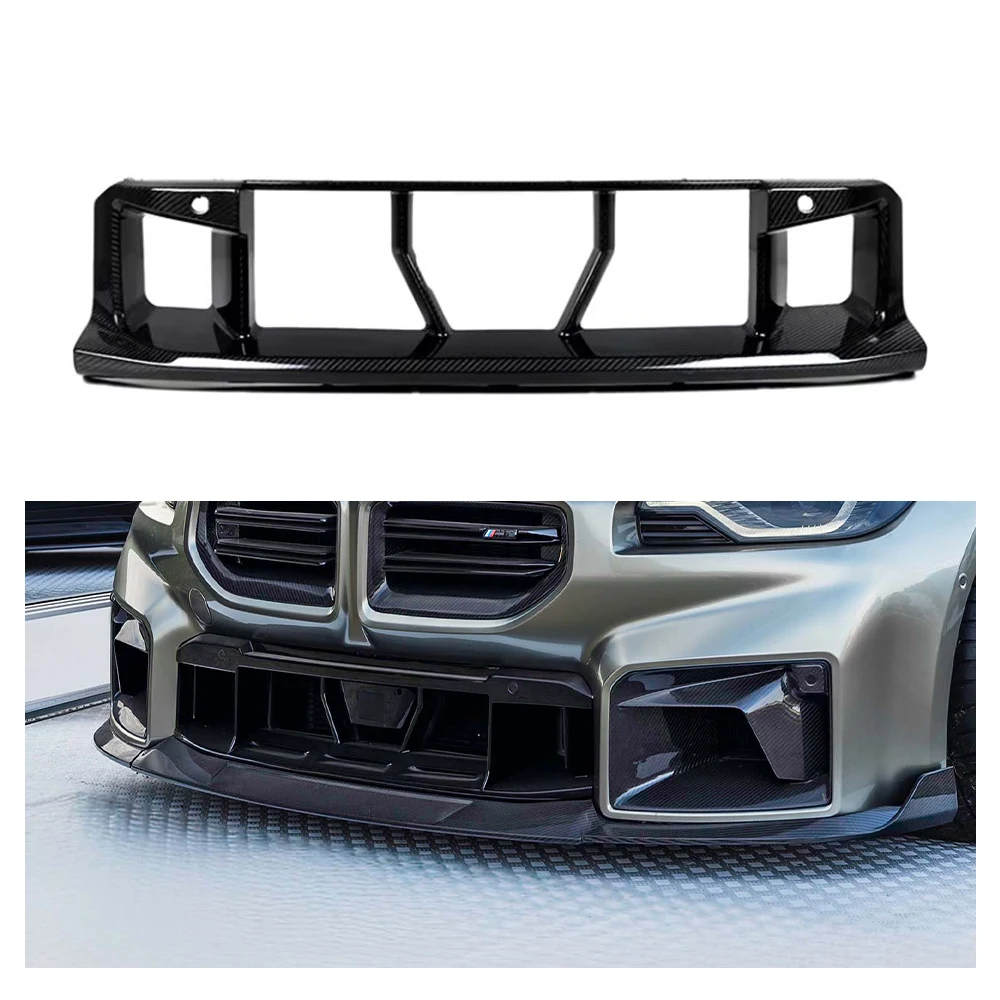OEM Style 100% Real Dry Carbon Fiber Front Bumper Lower Grill Kit for B M W G87 M2 2023+ Car Lower Grille Cover