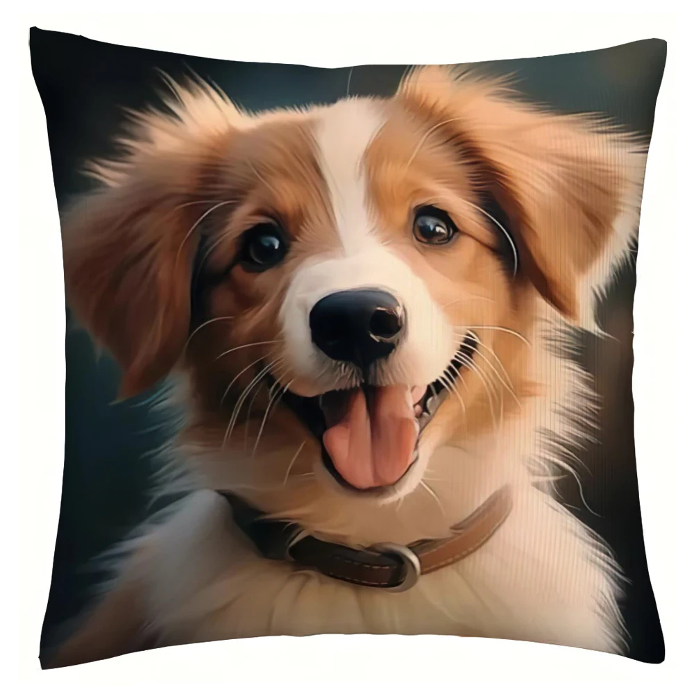Poszewka na poduszkę Cute Dog Poszewka na poduszkę do salonu Sypialnia Sofa Poszewka na poduszkę samochodową — zdjęcie 7
