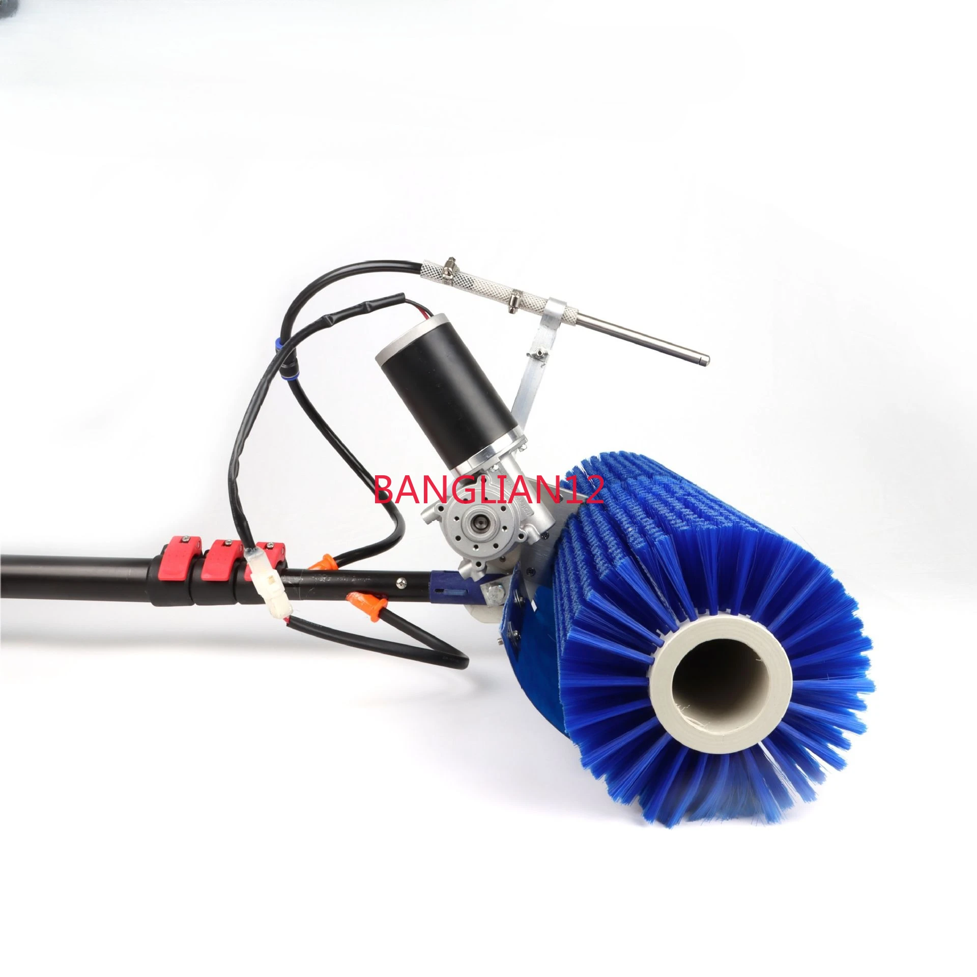 Telescopic rod photovoltaic cleaning board handheld electric roller brush board photovoltaic cleaning artifact