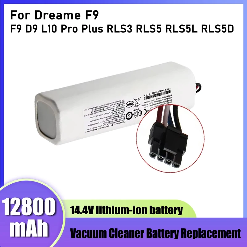 For Dreame F9 D9 L10 Pro Plus S10 S20 X10 robot vacuum cleaner battery, 14.4V lithium-ion battery pack