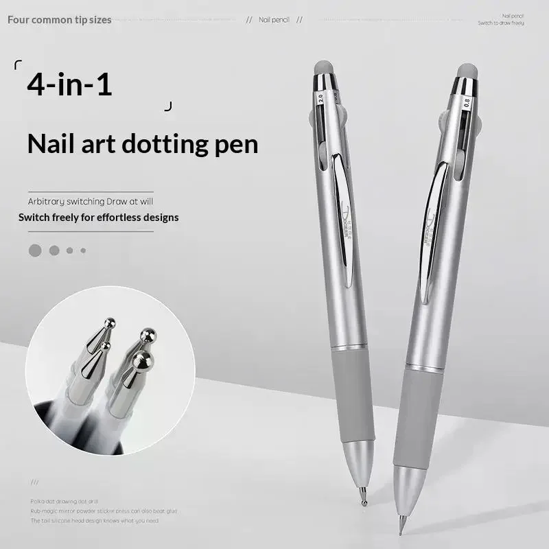 Silicone Jelly Telescopic Capsule Nail Art Stamper Portable With Cap Nail Art Transfer Tool Telescopic Design