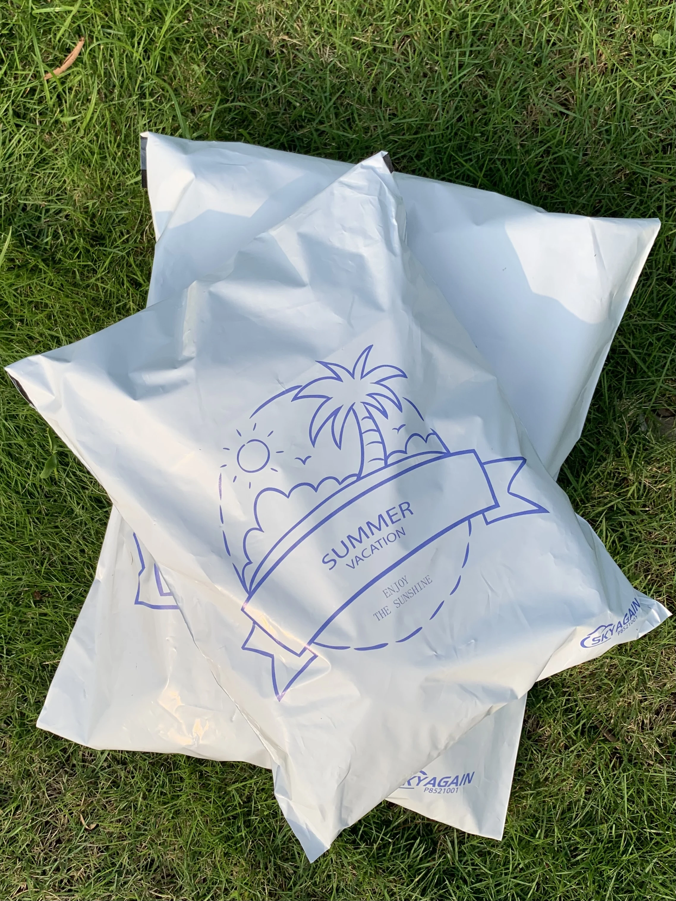 Sobre de playa de verano personalizable, paquete de envío de bolsas de correo para empaquetar productos, envío de suministros para pequeñas empresas, carta