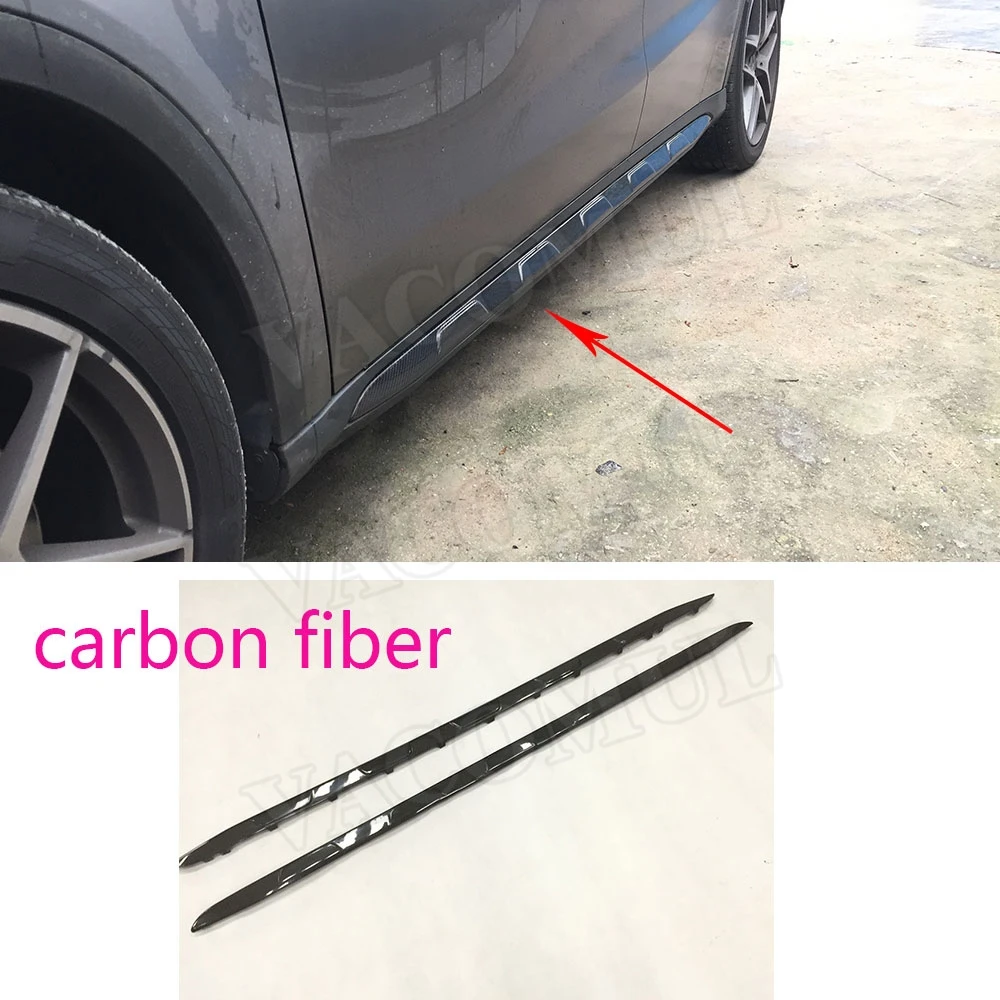 

VACOMUL Carbon Fiber Side Skirts Lip Aprons for Mercedes Benz GLA sports 2015 2016 2017 2PCS FRP
