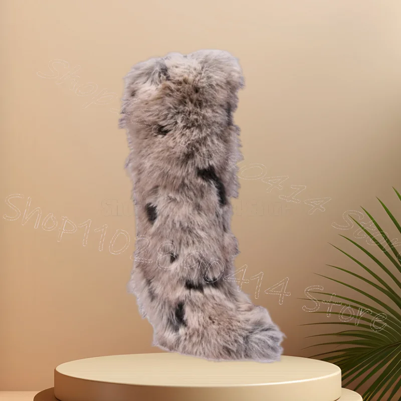 مختلط اللون الربط الفراء أشار تو الأحذية الانزلاق على أحذية النساء رقيقة عالية الكعب موضة مأدبة الحفلات 2025 Zapatos Para Mujere