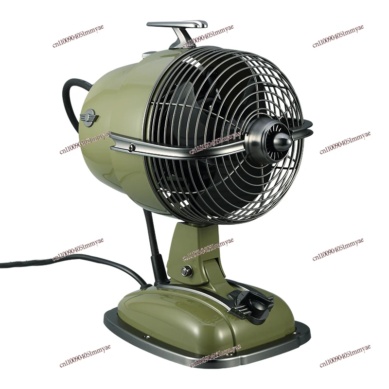 

Retro electric fan household silent desktop air circulation fan aircraft head electric fan shaking head