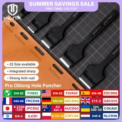 WUTA Pro Leather Oblong Punching Tools Belt Hole Puncher Flat Hollow Punches Strap Watch Band Heavy Duty Oval Hole DIY Craft
