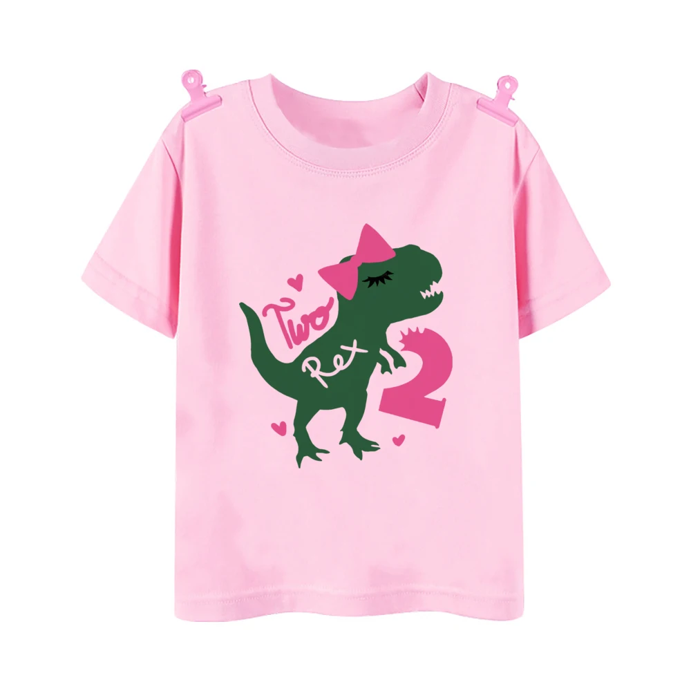 Dinosaur Birthday 1-9 Shirt T-Shirt Wild Tee Girls Party Outfit T Shirt Dinosaur Theme Clothes Kids Gifts Fashion Tops Tshirt