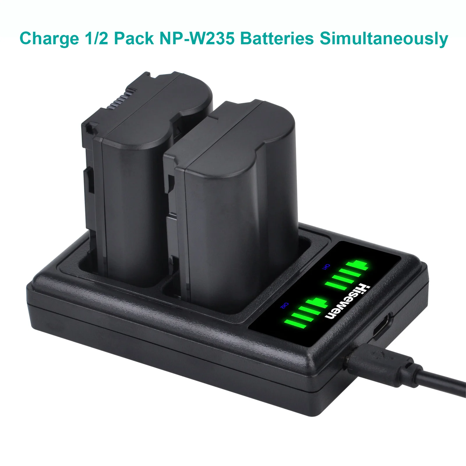 NP-W235 NP W235 2280mah Battery and USB Charger for Fujifilm X-T4 XT5 GFX50S II GFX100S X-H2S GFX 100 II X-H2 X-S20