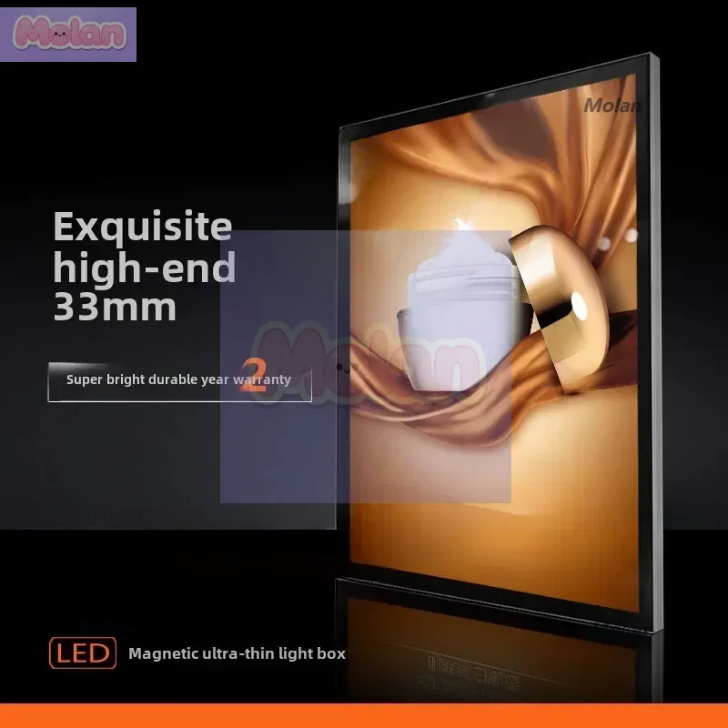 

Manufacturer makes ultra-thin rounded corner magnetic led billboard indoor poster displa