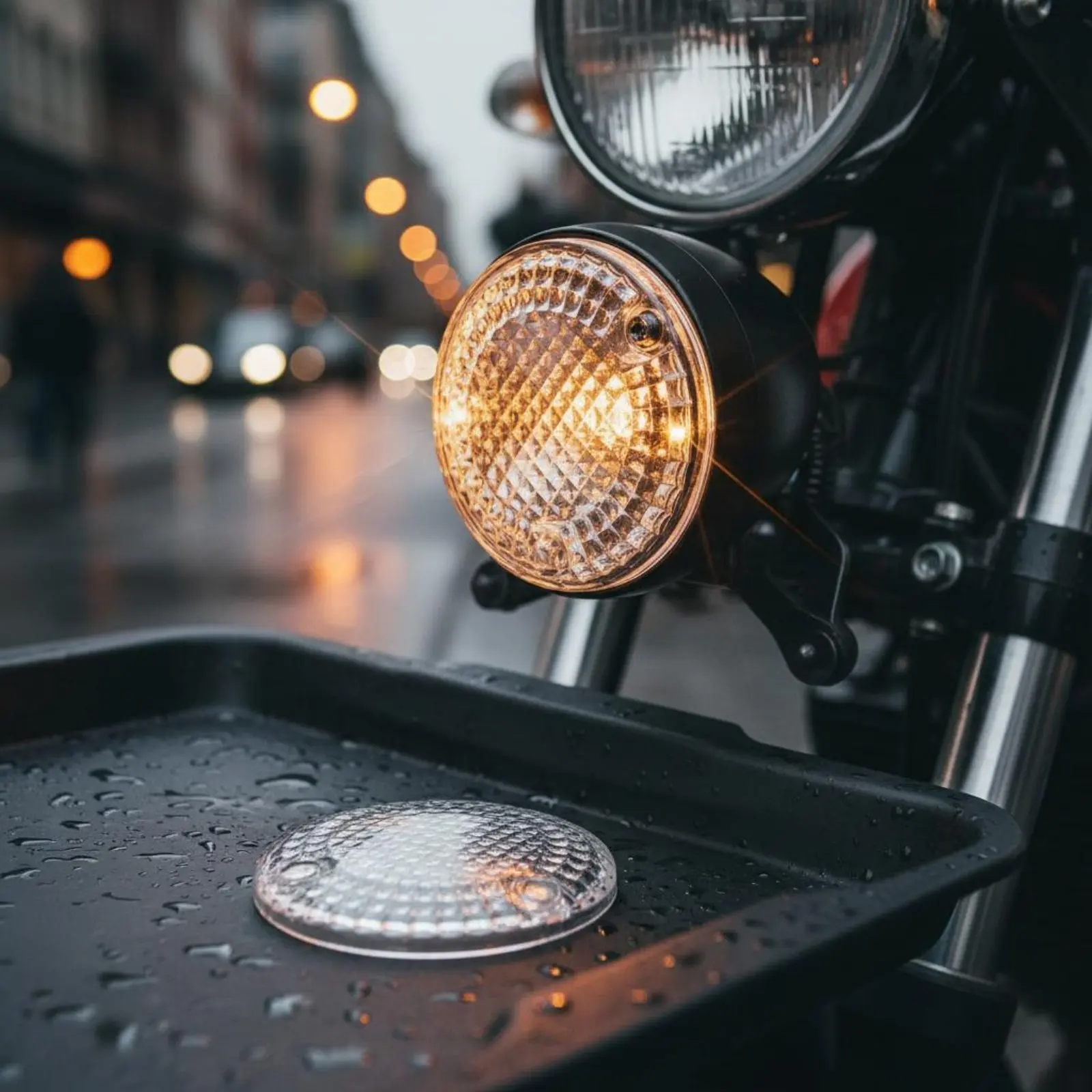 2 Pieces Turn Blinker Lens Cover Long-Lasting Motorcycle Blinker Lens Turn Blinker Glow Cap Waterproof for DIY Mechanics