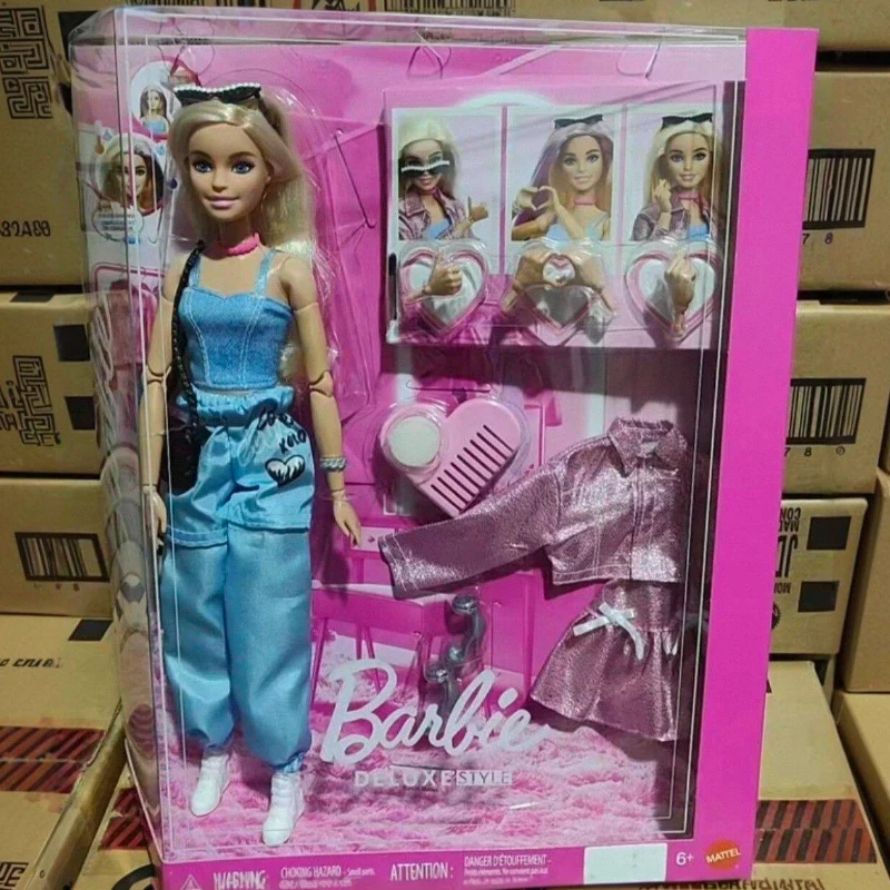 Muñeca Barbie con pelo que cambia de color, cuerpo articulado de lujo para peinar, con peine para el pelo, juguete coleccionable para coleccionistas adultos