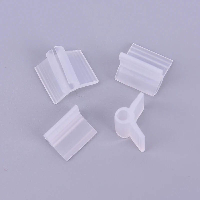100pcs-pack Tuinbloem Plant Wijnstok Zaailingen Geënte Takken Clip Connector Bevestigingsmiddelen Plastic Clips Tuingereedschap