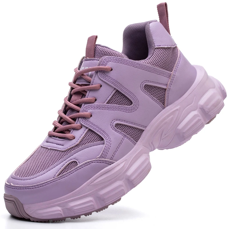 Nieuwe dames veiligheidsschoenen Anti-smash Anti-lek werkschoenen Ademend Lichtgewicht werksneakers Onverwoestbare damesschoenen Laarzen