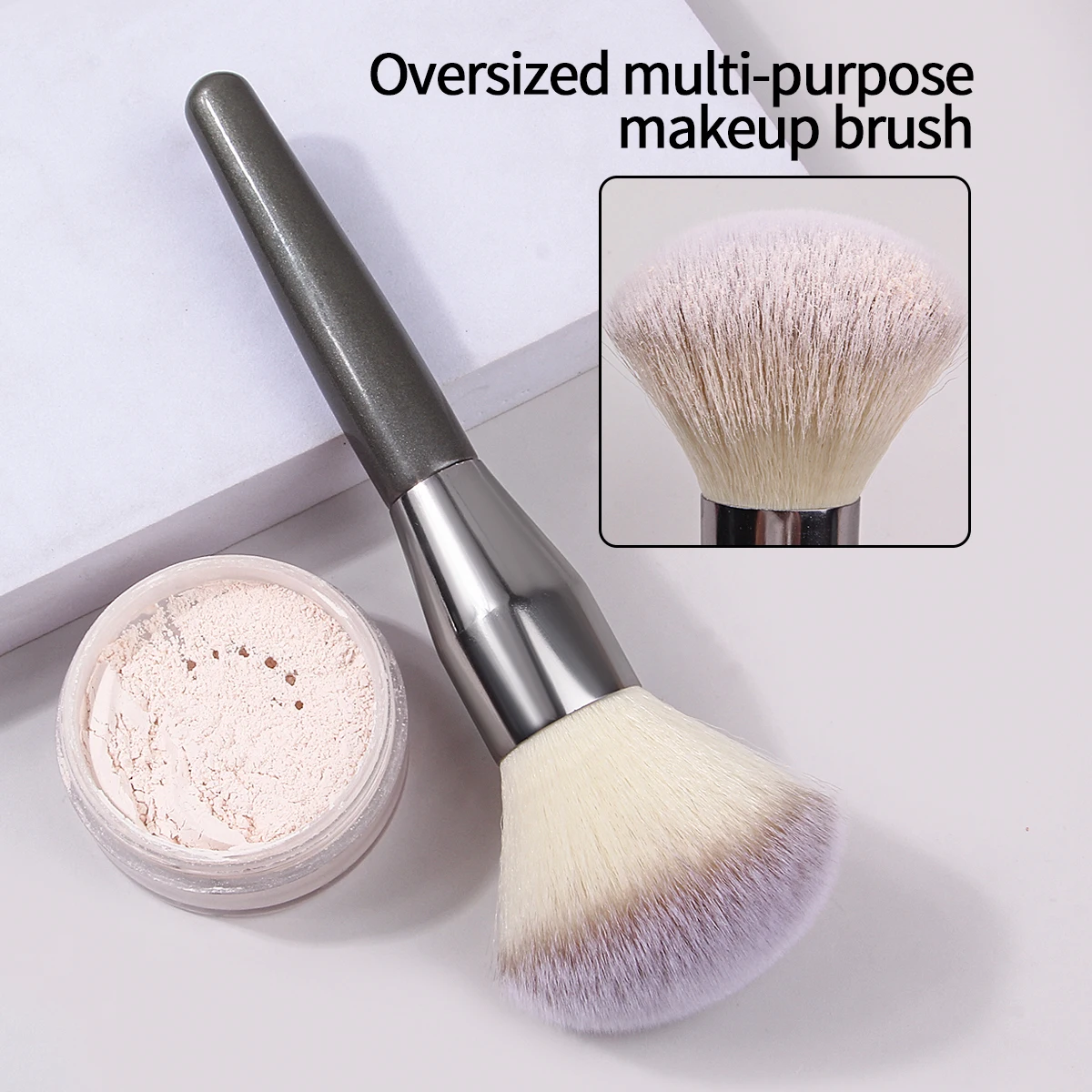 فرشاة أحمر الخدود السائبة الكبيرة جدًا، فرشاة مكياج احترافية لتحديد الوجه، شعيرات ناعمة، أداة مكياج للمبتدئين #1