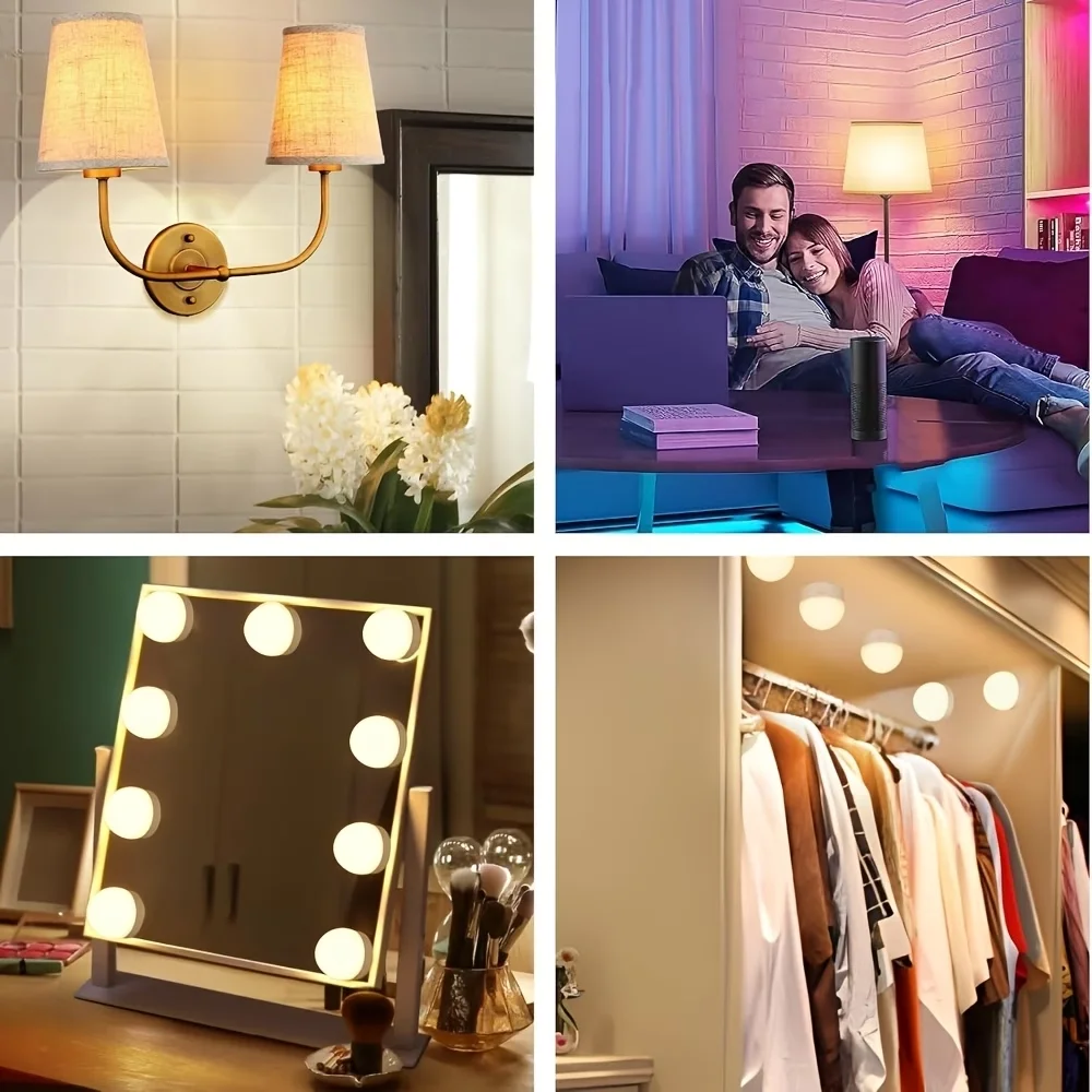 Rechargeable LED Light Bulbs with Remote Dimmable E12 E26