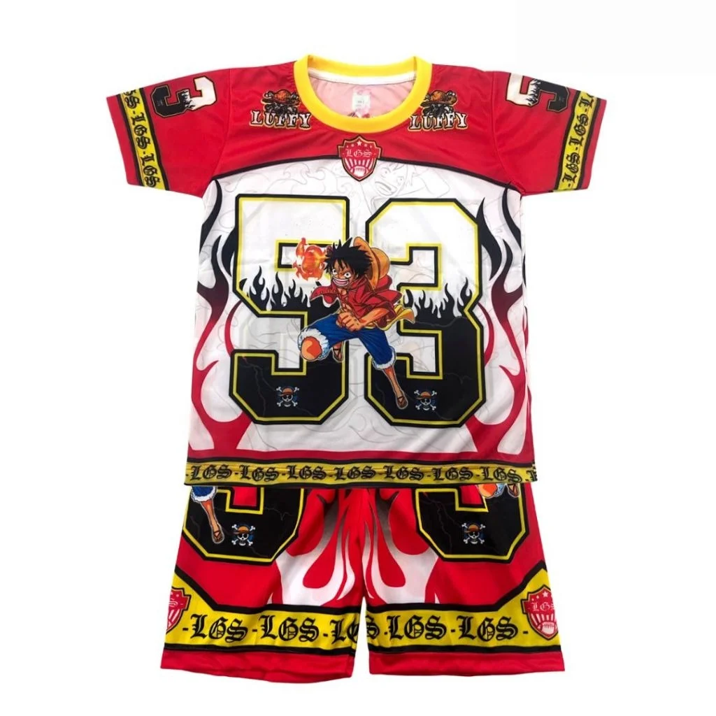 2526 japoneses nuevos Anime Bandai Dragon Ball conjunto de camiseta de manga corta de una pieza para hombres Jersey deportes niños