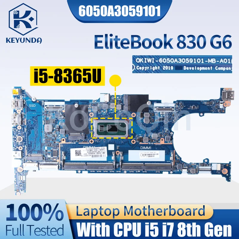 For HP EliteBook X360 830 G6 Notebook Mainboard 6050A3059101 L64982-601 L64980-601 L64981-601 I5 I7 8th Laptop Motherboard Test