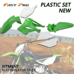 Front Rear Fender Mudguard Side Cover Fuel Tank Guard Motorcycle Accessories For KAWASAKI KLX110 KLX110L 2010-2025 Dirt Pit Bike
