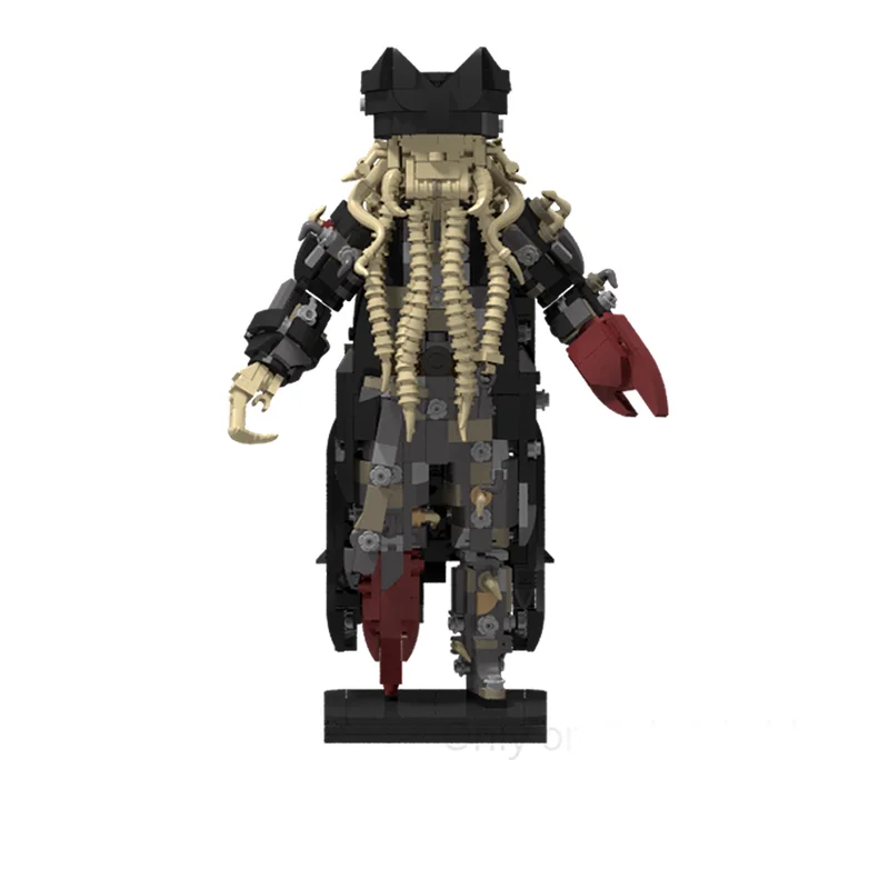 987 Uds. Figurita de Davy Jones, modelo de piratas de Disney, arquitectura de bloques de construcción, juguete educativo DIY, ladrillo, regalos de navidad para niños
