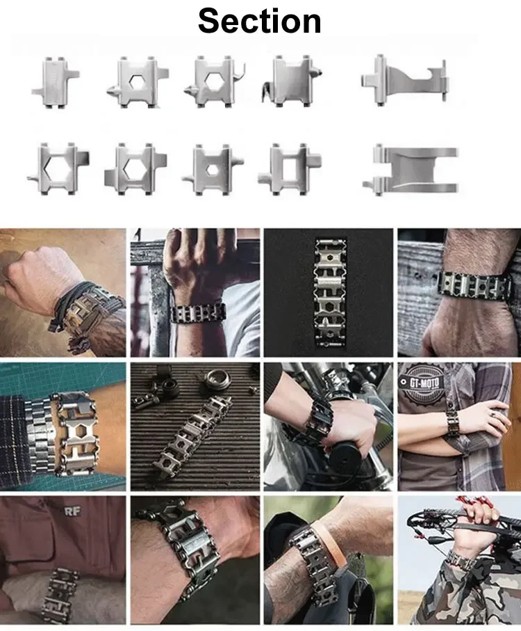 Cinturino in metallo multifunzionale da 22 mm per Huawei Watch 4/3/GT4-3-2 Pro Samsung Watch 3/Gear S3 Cintura sportiva da esterno Amazfit GTR 4 cinturino