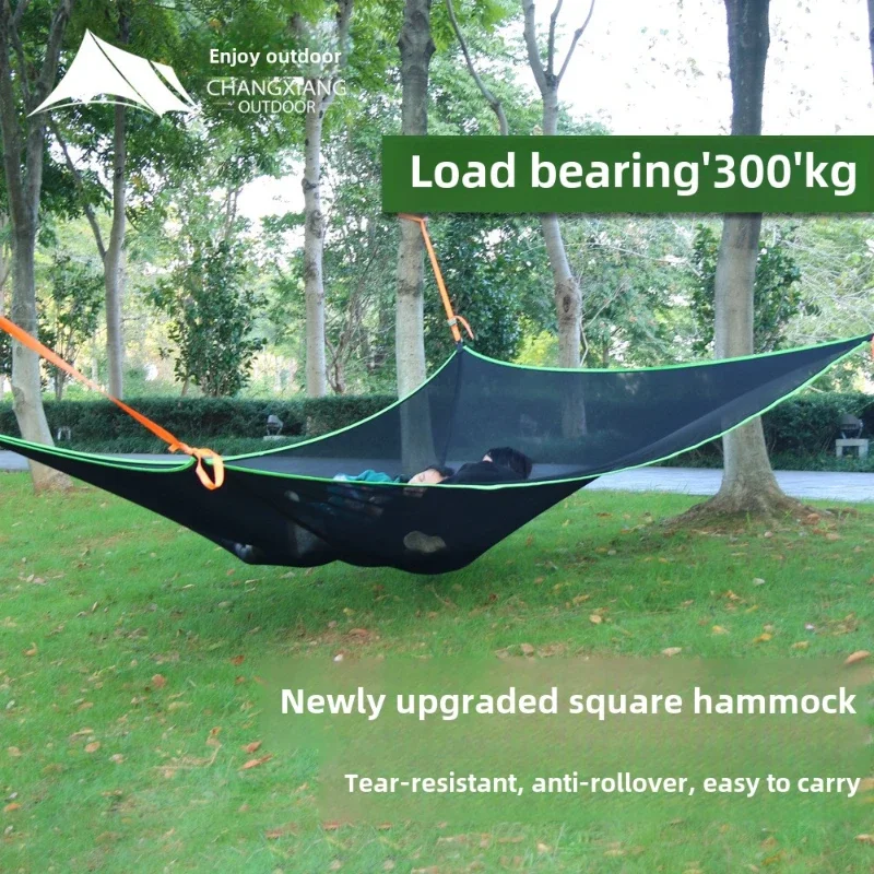 Enjoy Outdoor Camping Camping Hammock Portable Load-bearing 300kg Anti-rollover Camping Four Corner Hammock