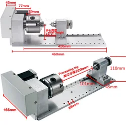 CNC Engraving Machine Slide Rail 4th Axis Rotation Axis A axis suitable for All Types of Products Processing