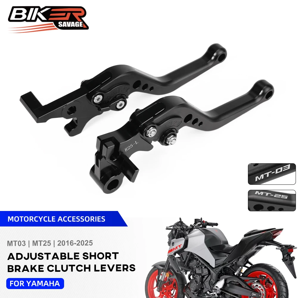

MT03 MT25 Adjustable Brake Clutch Levers For Yamaha MT-25 MT-03 2016-2025 Motorcycle Front Short Control Handle Hand Accessories
