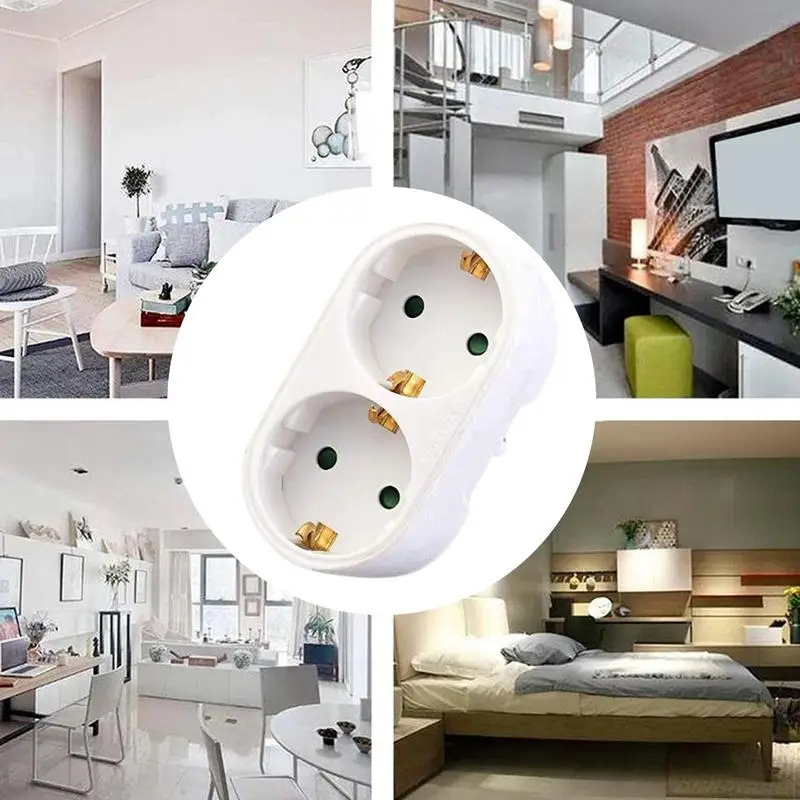 Wall Plate Socket European/German Standard Power Conversion Plug EU To Us Plug Adapter German French Spanish To Us Canada Mexico